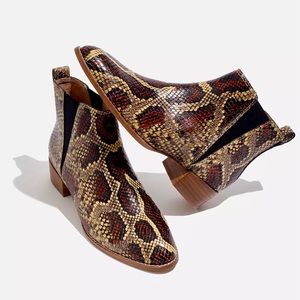 NEW Madewell leather snake boots